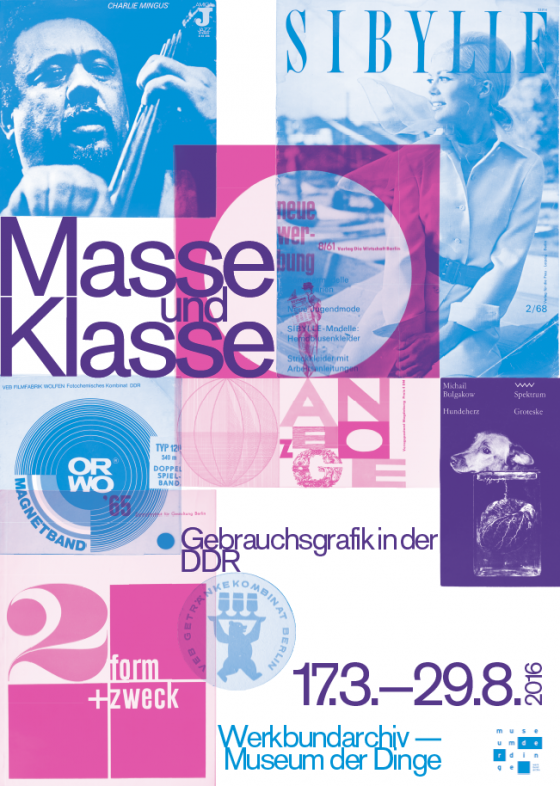 Invitation for the exhibitions "Masse und Klasse"
