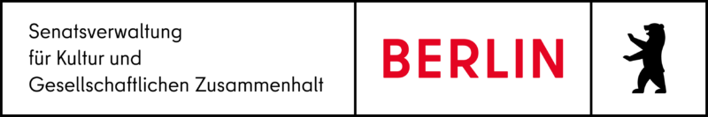 Längliches Logo der Senatsverwaltung für Kultur und Gesellschaftliches Zusammenhalt der Stadt Berlin
